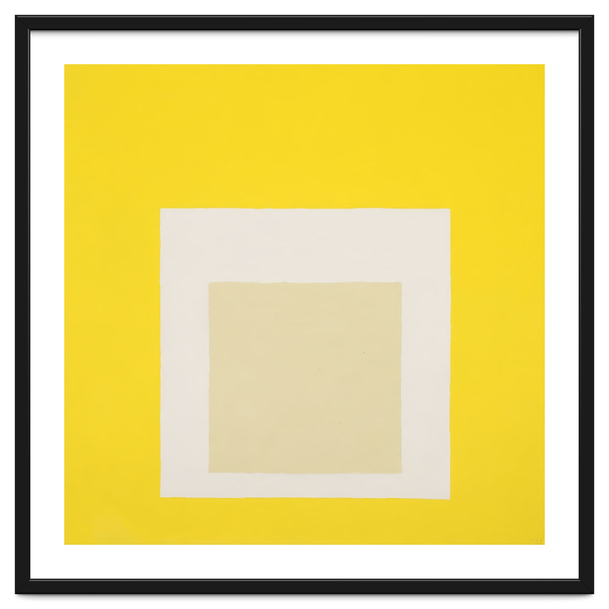 JOSEF ALBERS - HOMAGE TO THE SQUARE YELLOW WHITE