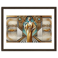 Gatsby Woman Art Deco Scene