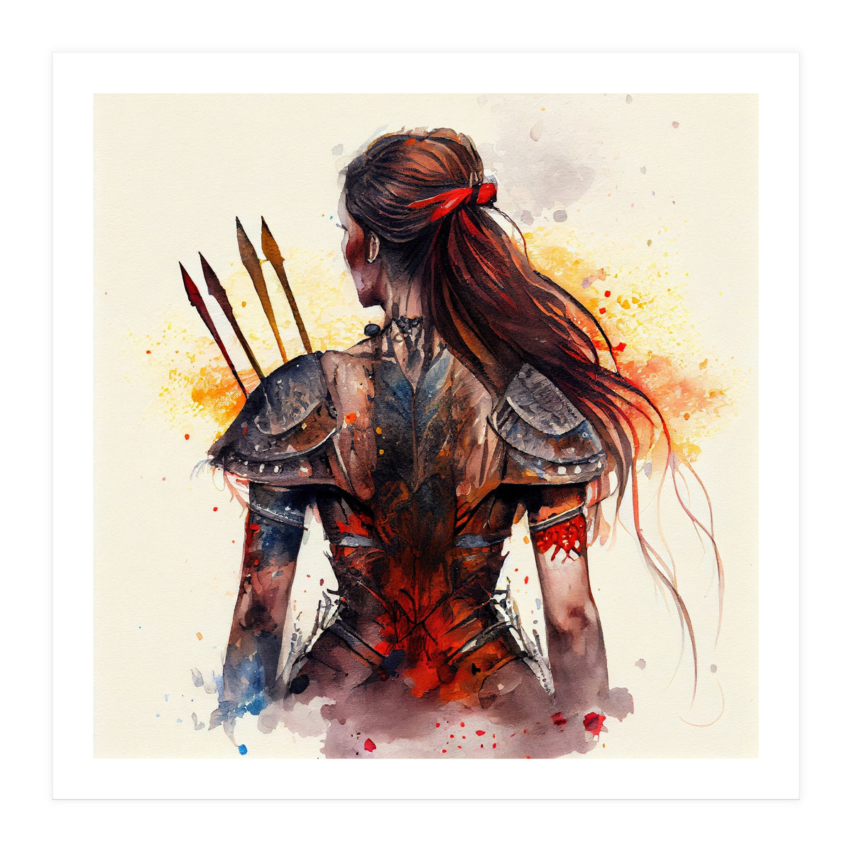 Powerful Warrior Back Woman #3 (Print Only)