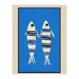 Minimal Fish On Blue (Print Only) thumbnail