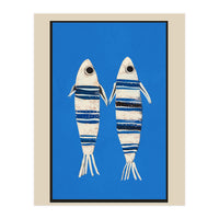 Minimal Fish On Blue (Print Only)