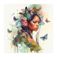 Floral Native Warrior Woman Butterfly Dance (Print Only)