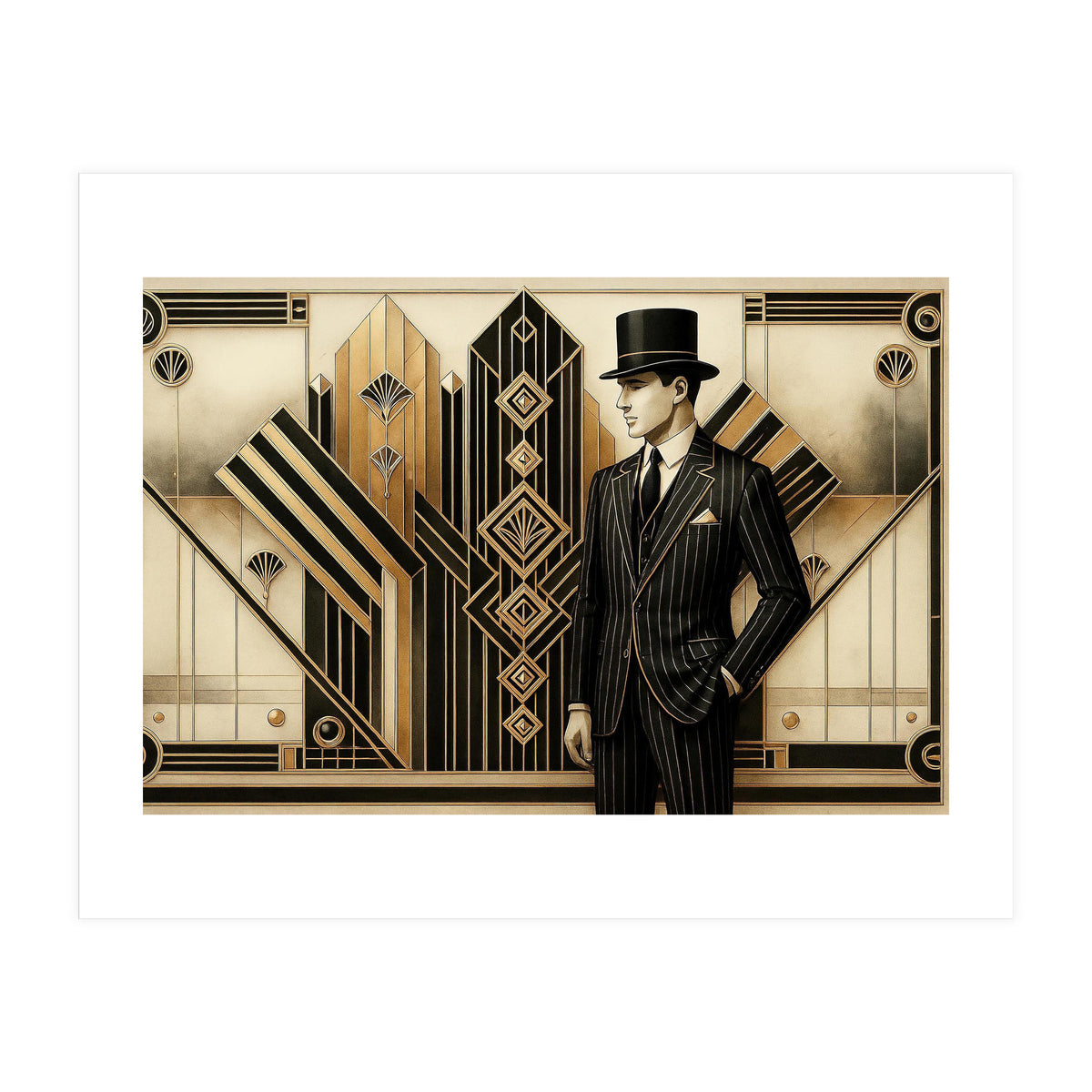 Gatsby Art Deco Noir (Print Only)