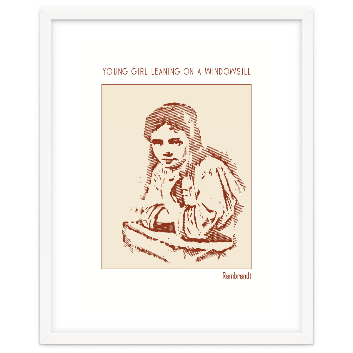 Young Girl Leaning On A Windowsill – Rembrandt Harmenszoon Van Rijn