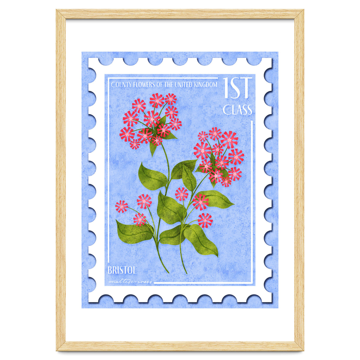 Bristol Maltese Cross Postage Stamp