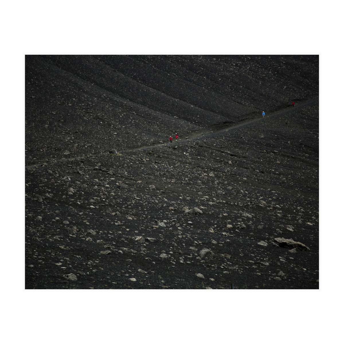 Kids running down from the volcano - Iceland  (Print Only)