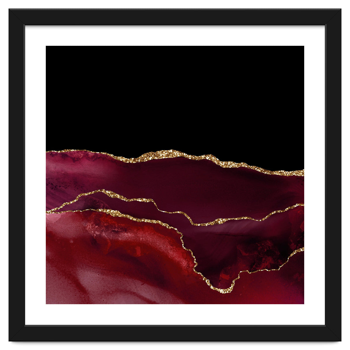 Burgundy & Gold Agate Texture 07