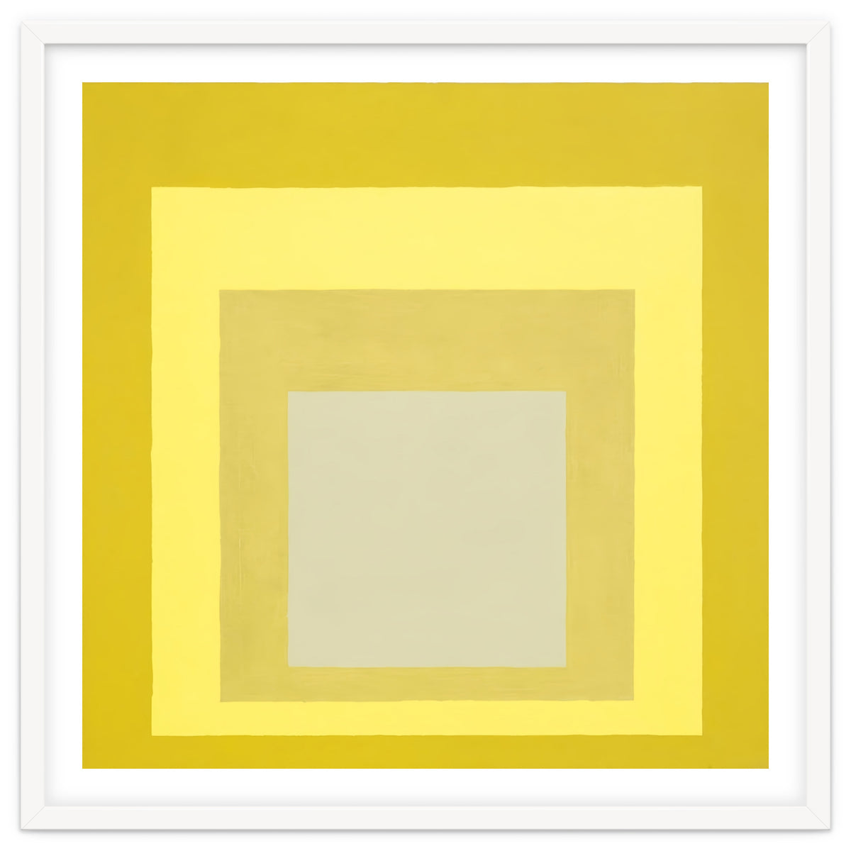 JOSEF ALBERS - HOMAGE TO THE SQUARE YELLOW WHITE