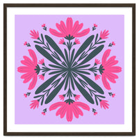 Magenta mandala flowers
