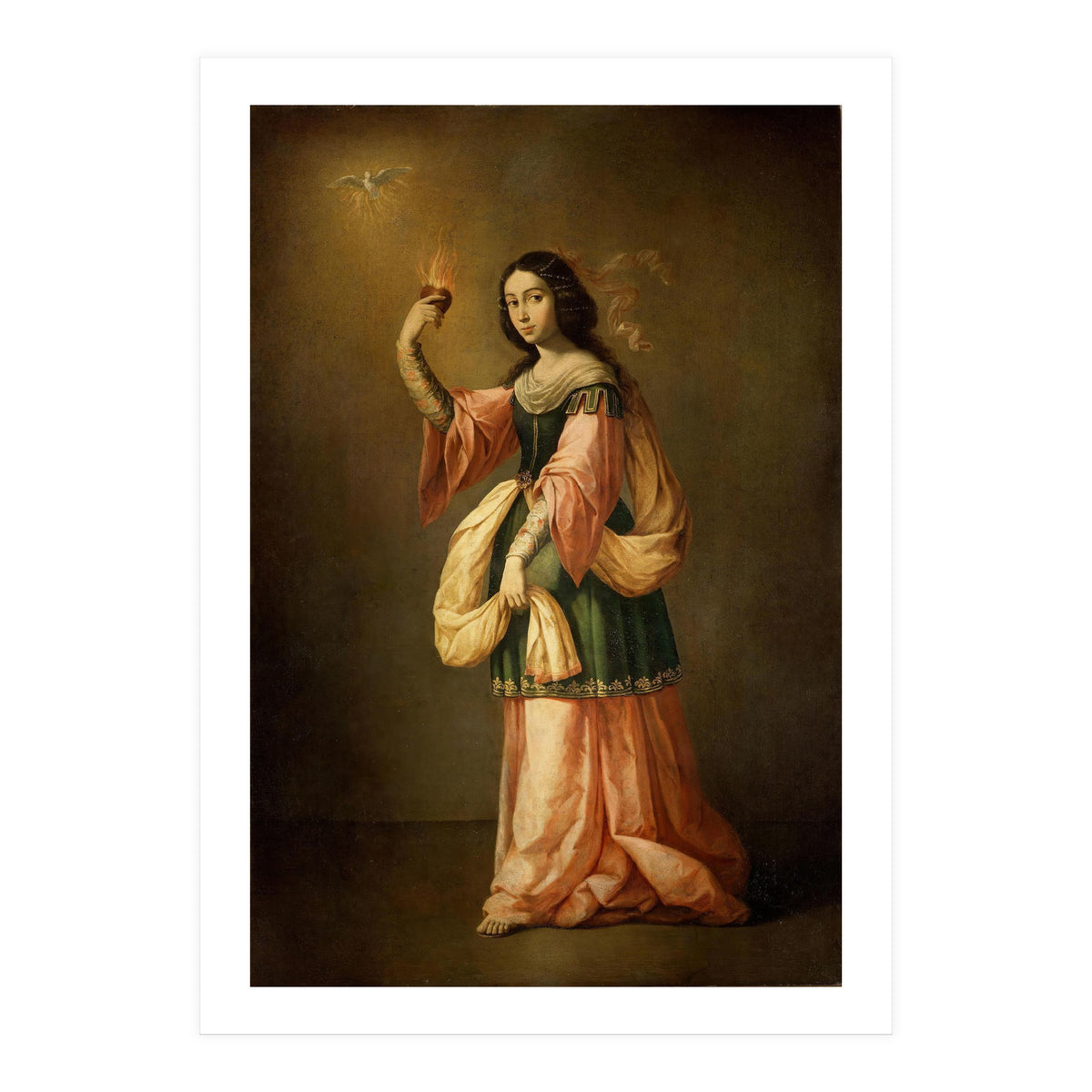 Francisco de Zurbarán / 'Allegory of Charity', ca.  1655, Spanish School. (Print Only)