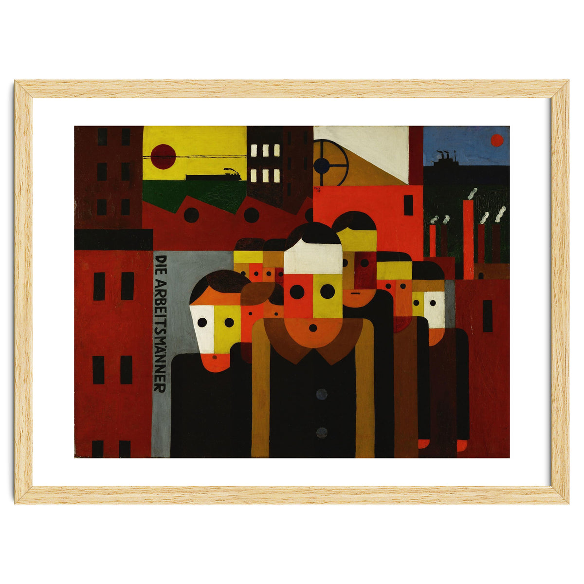 Die Arbeitsmaenner - The Workmen. Oil on canvas.