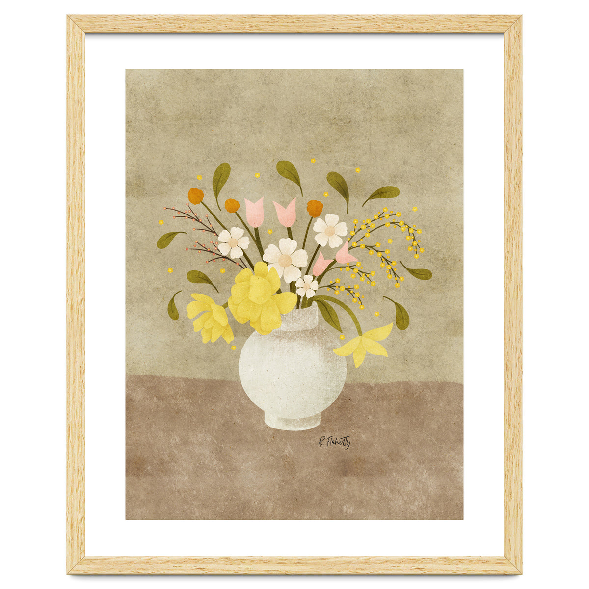 Spring Vase Of Tulips