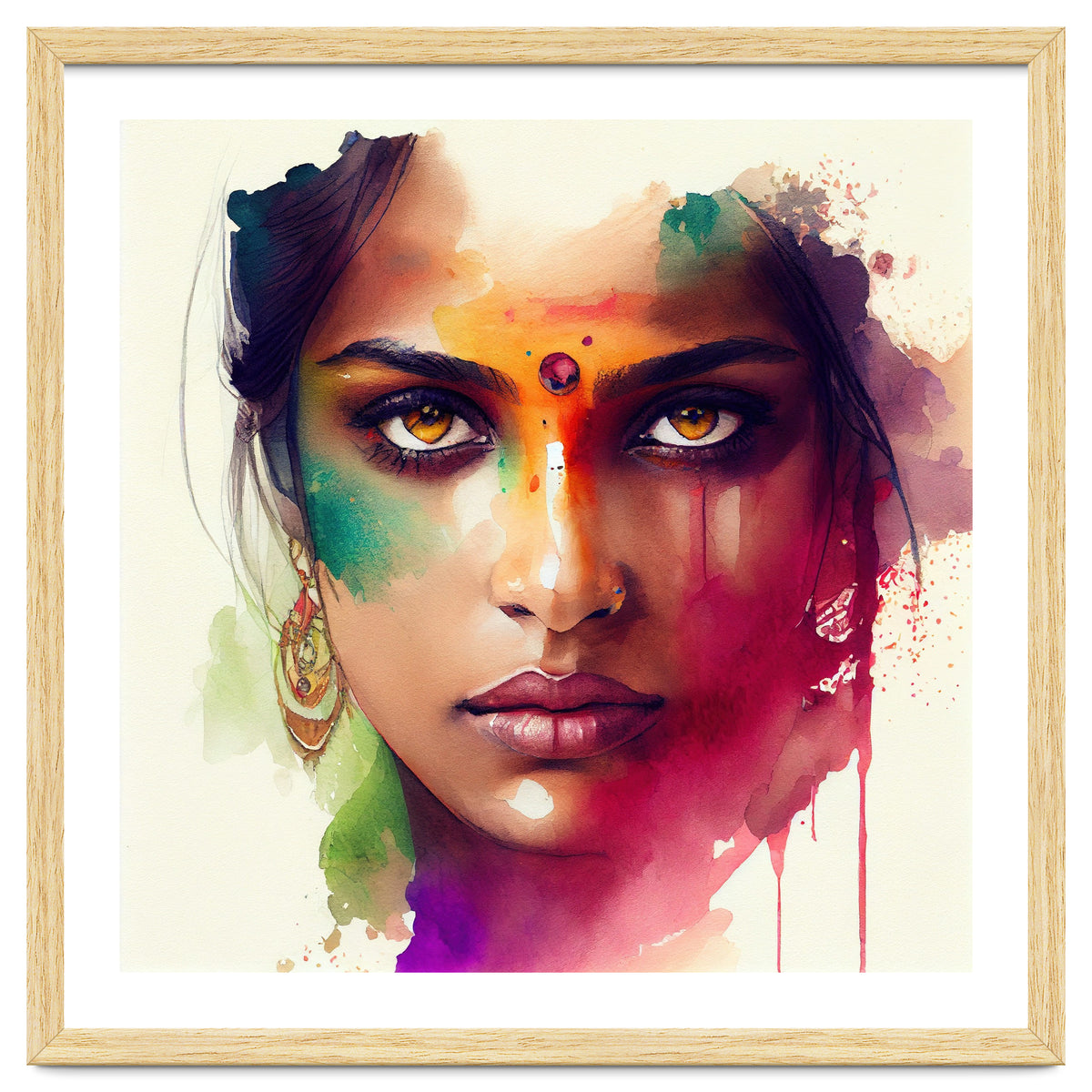 Watercolor Hindu Woman #2