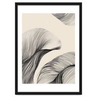 Black And White Flowing Lines Organic Shapes