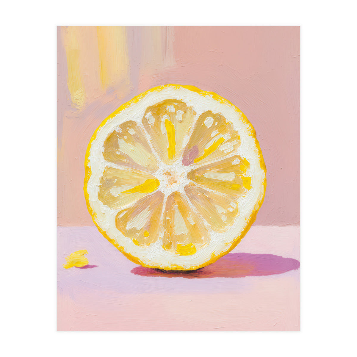 Lemon Slice – Modern Still Life Food (Print Only)