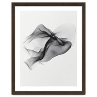 Abstract Black Flowing Fabric Wave