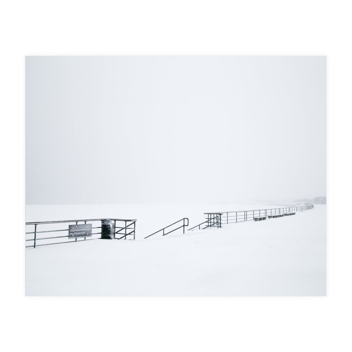 Stairs leading to the winter sea (Print Only)