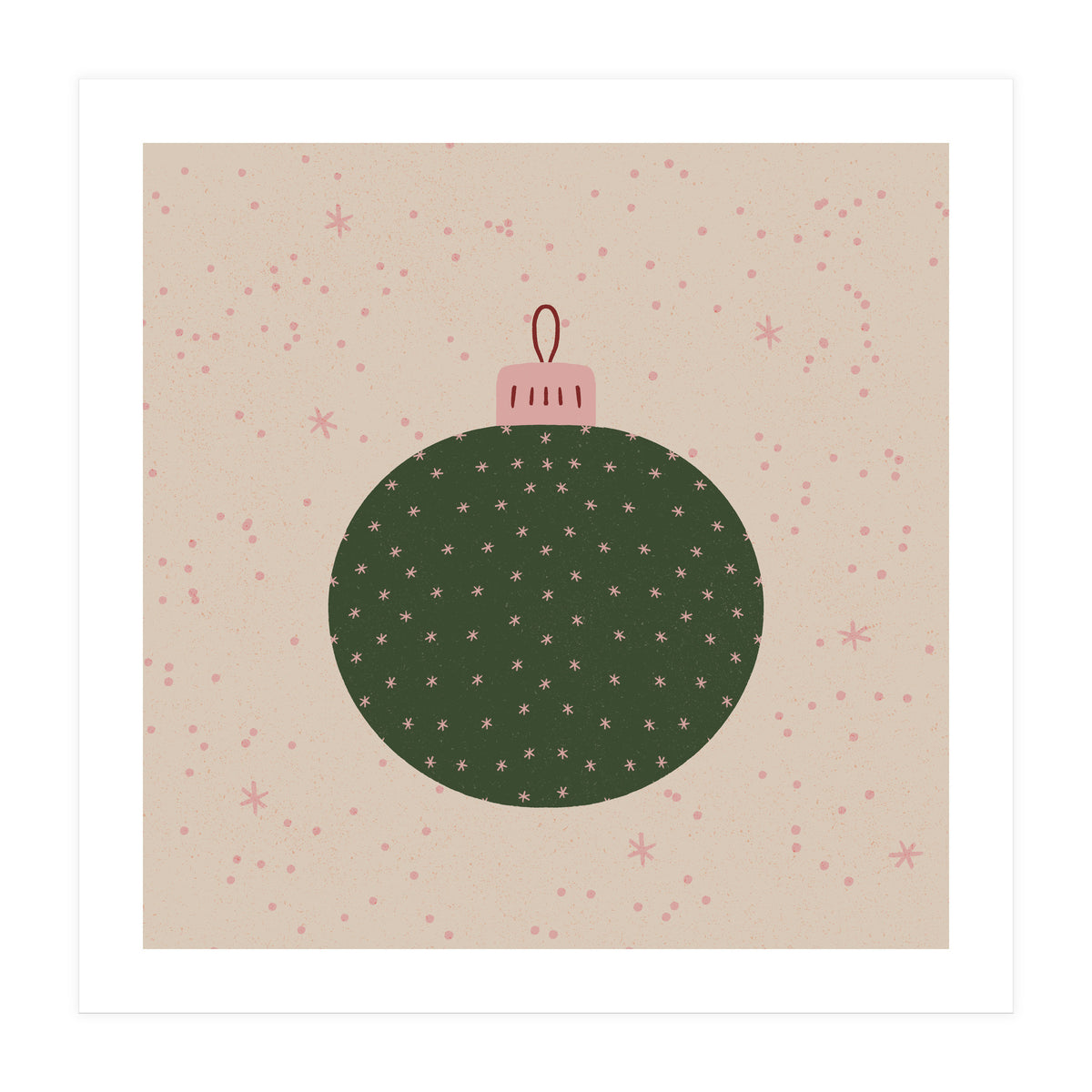 Christmas globe with snowflakes (Print Only)