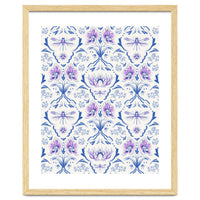 Bohemian Garden Blue Pattern