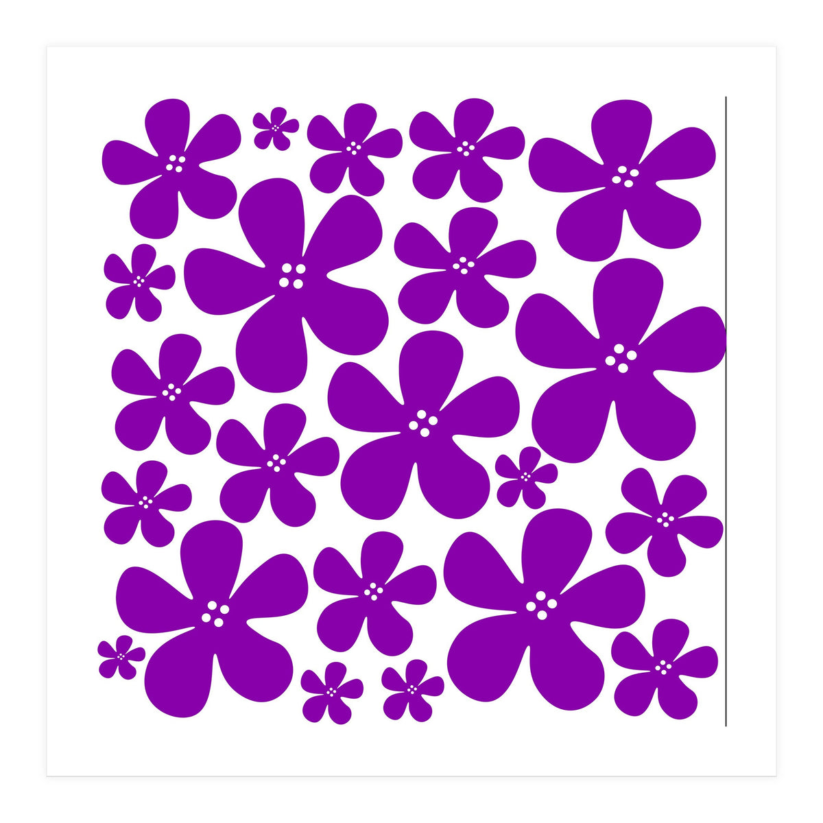 Purple Flowers Pattern (Print Only)