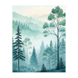Ethereal Misty Pine Forest Watercolor Art (Print Only) thumbnail