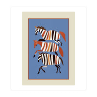 Striped Running Horses (Print Only)