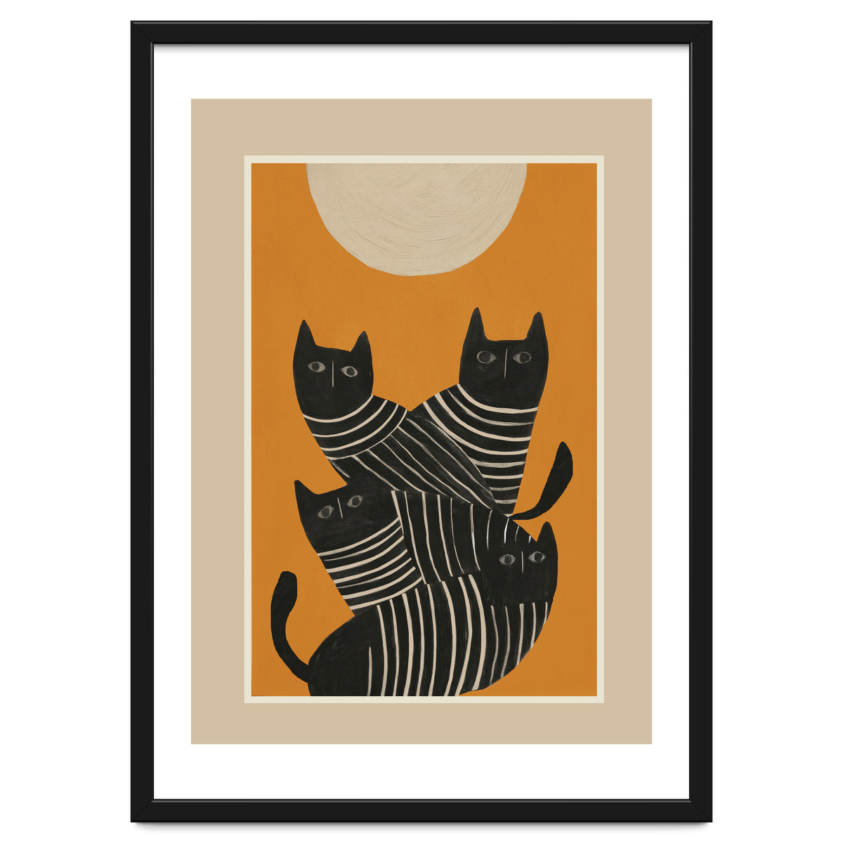 Abstract Black Cats