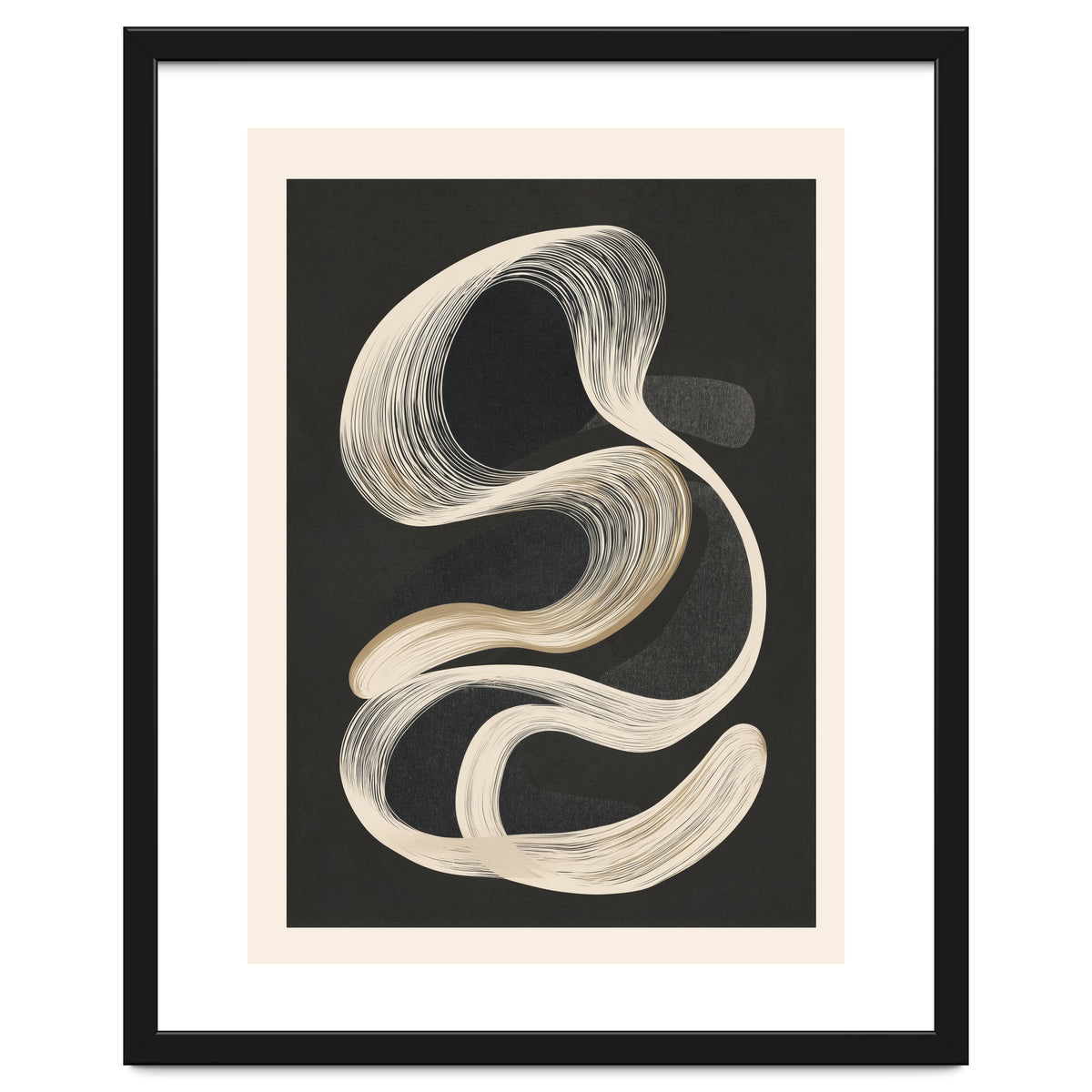 Monochrome Flow Abstract Line Movement