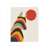 Dog Years, Rainbow Bohemian Animal, Pets Rise Dogs Retro, Eclectic Contemporary Solo (Print Only) thumbnail