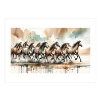 Running Horses Panorama (Print Only)