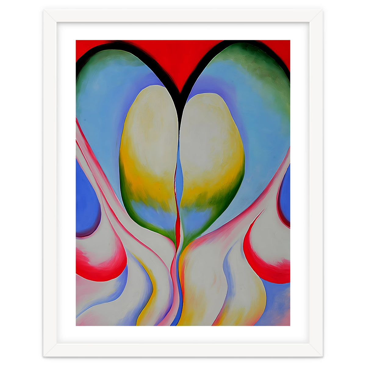 Georgia O’Keeffe – Series 1, No. 8 (1918) | Expressive Abstract Watercolor of Organic Rhythm and Modernist Form