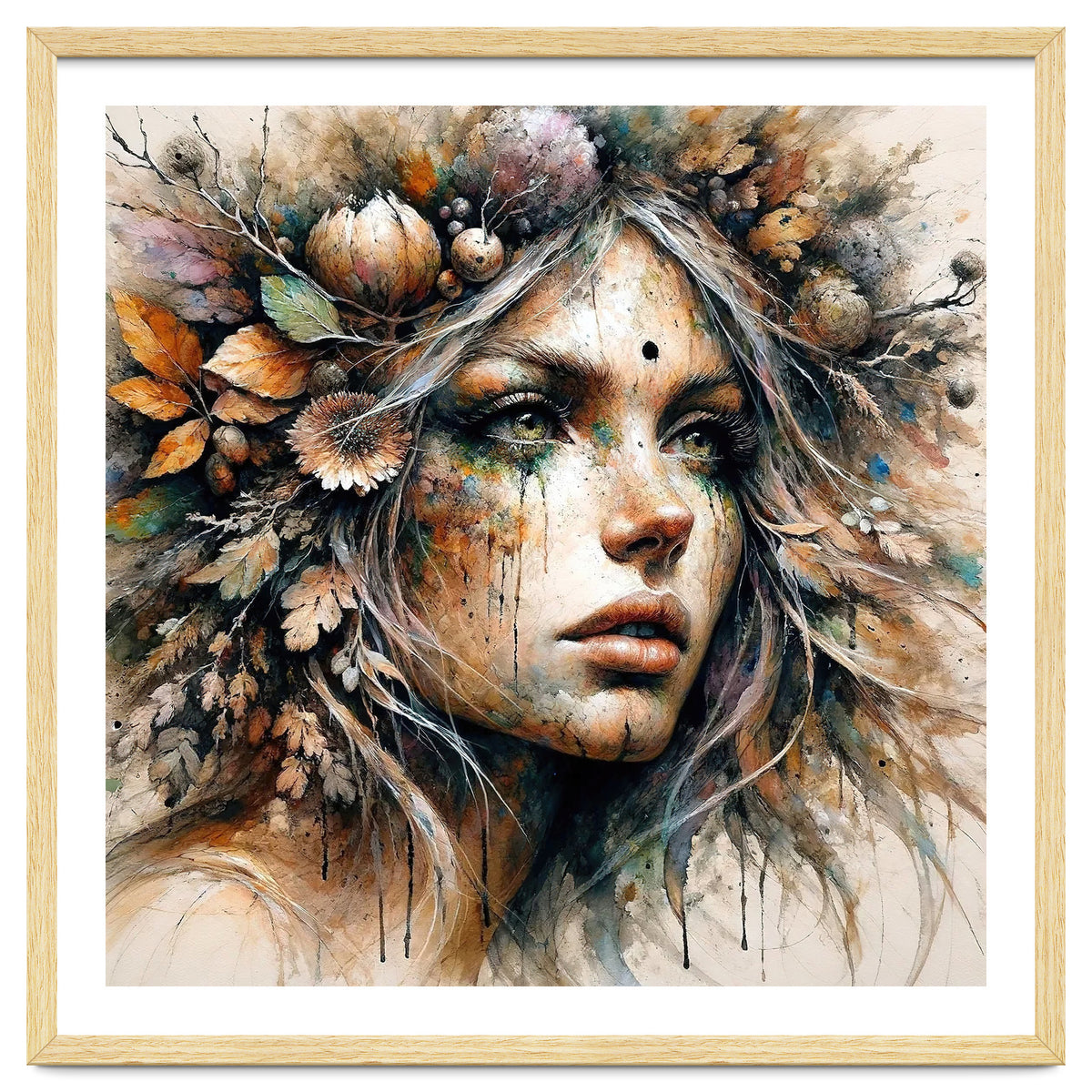 Harvest Crown Druid Woman Portrait