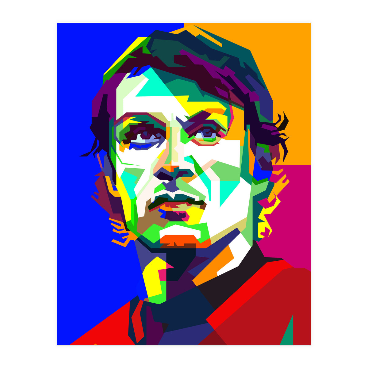 Paolo Maldini Italian Classic Football WPAP (Print Only)