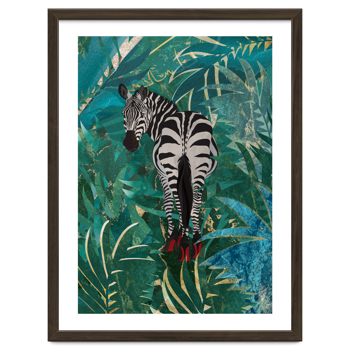 Zebra in the Jungle Heels