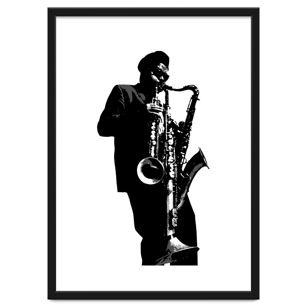 Rahsaan Roland Kirk Jazz Music Legend in Grayscale