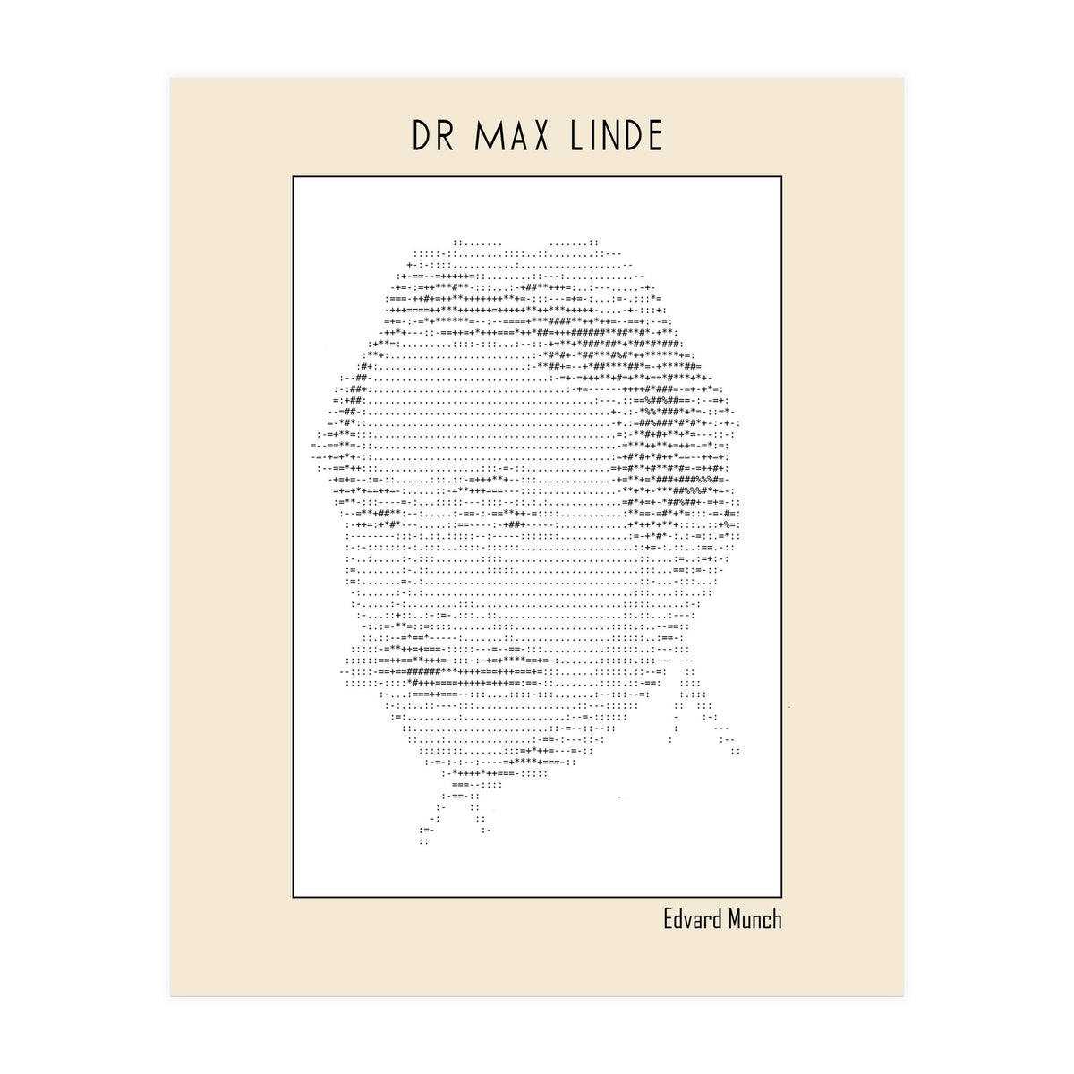 Dr Max Linde – Edvard Munch (ascii Art) (Print Only)