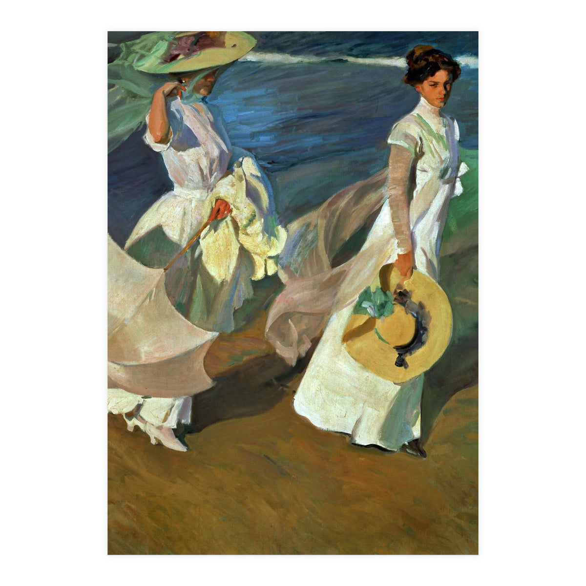 Joaquín Sorolla / 'Walk on the Beach', 1909, Oil on canvas, 205 x 200 cm. (Print Only)