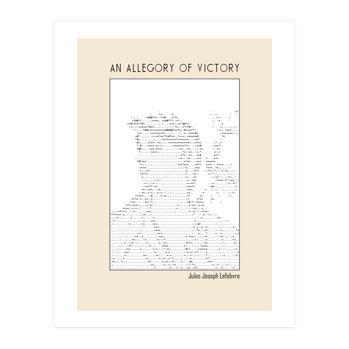 An Allegory Of Victory – Jules Joseph Lefebvre Ascii Art (Print Only)