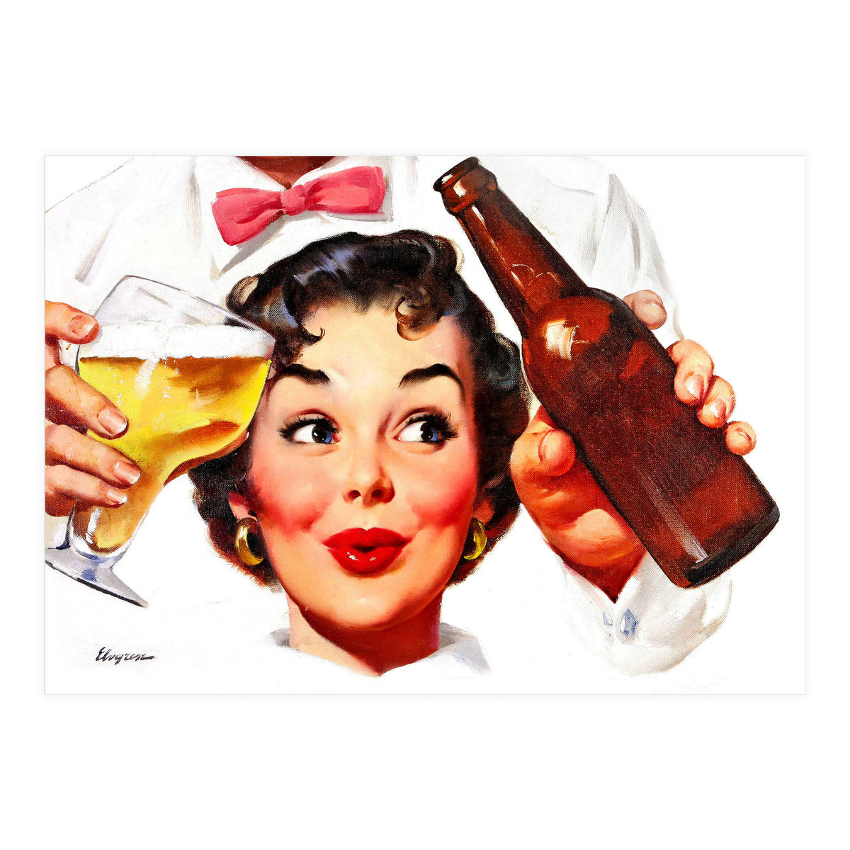 Pinup Beer Lover (Print Only)