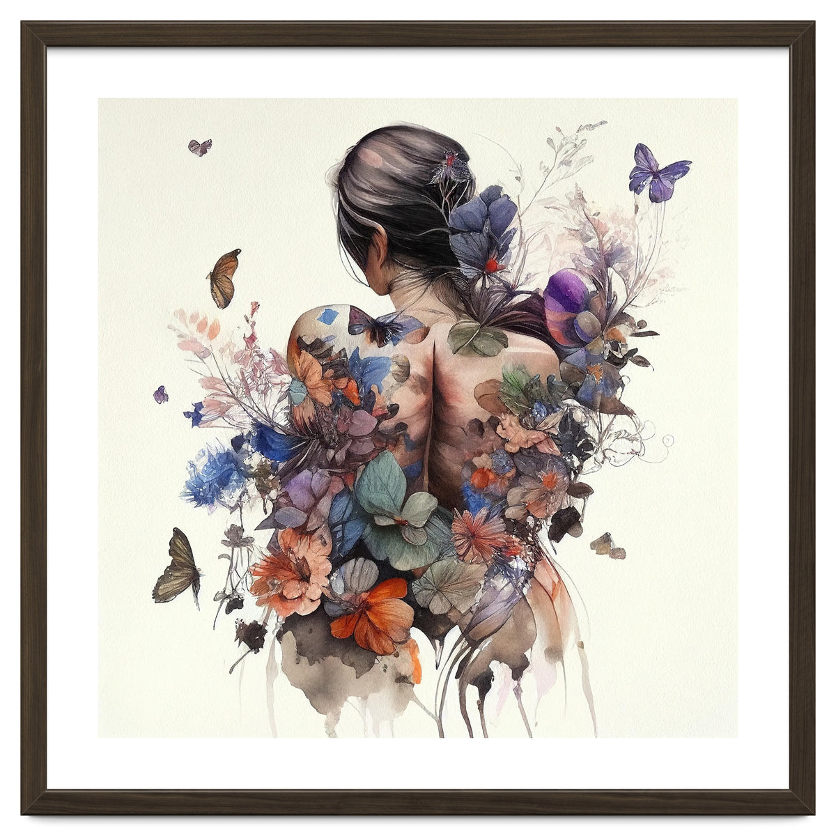 Watercolor Butterfly Bouquet