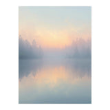 Misty Sunrise Over Pine Forest Lake (Print Only) thumbnail