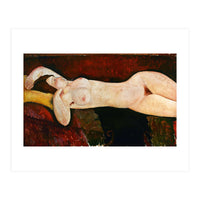 Amadeo Modigliani / 'Reclining Nude', c. 1919, Oil on canvas, 57 x 114 cm. (Print Only)