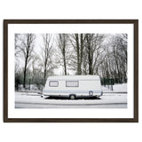 Travel Trailer in the snow road thumbnail