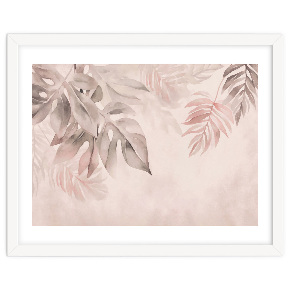 Gentle Leaf Tropical Whispers Watercolor Blush