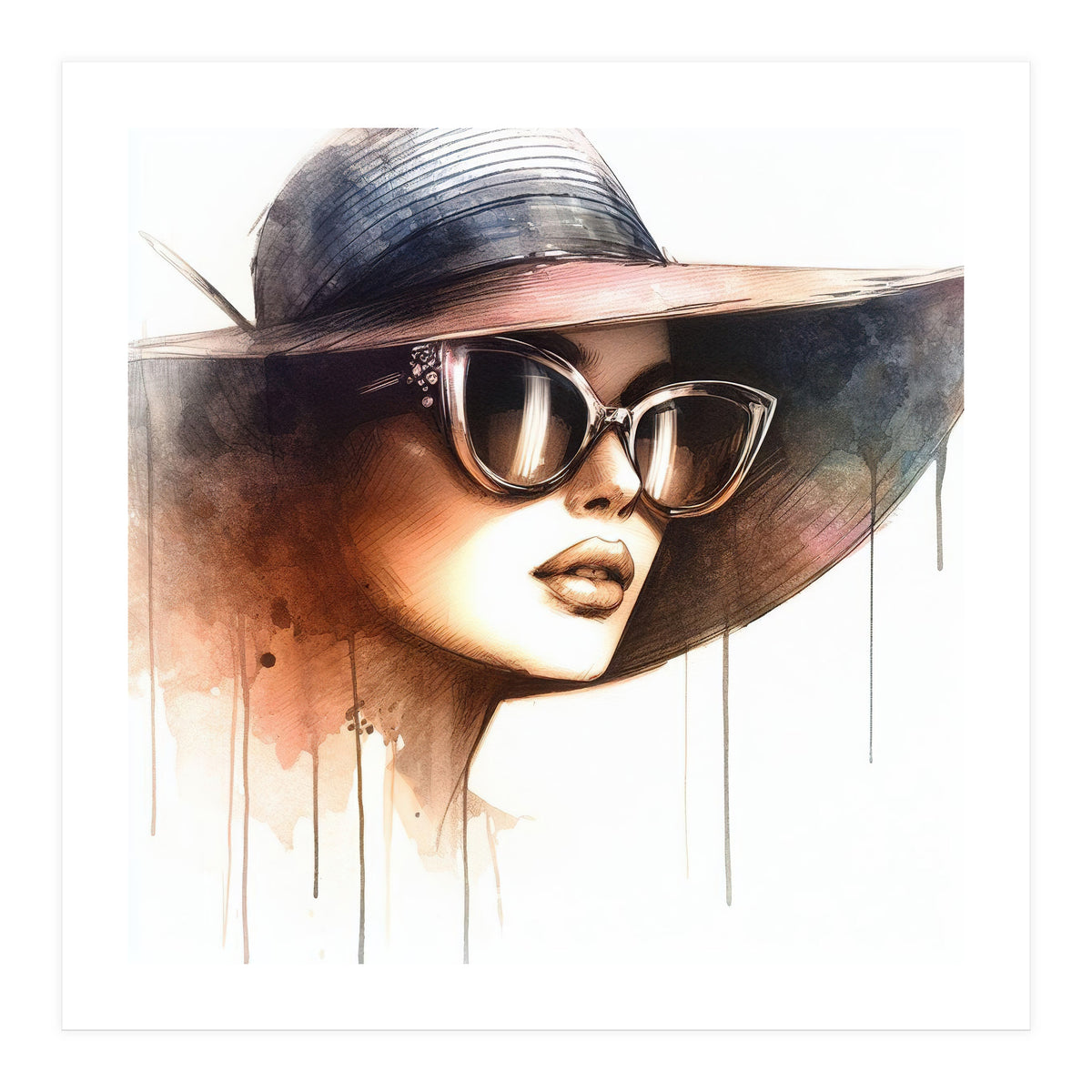 Watercolor Elegant Woman #2 (Print Only)