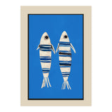 Minimal Fish On Blue (Print Only) thumbnail