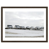 Snow covered houses on the hill thumbnail