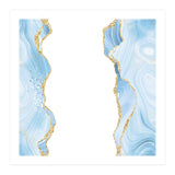 Blue & Gold Glitter Agate Texture 08  (Print Only) thumbnail