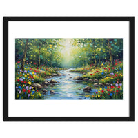 Sunlit Forest Stream
