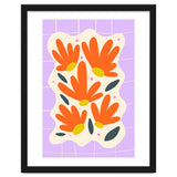 Modern Grid Floral Violet thumbnail